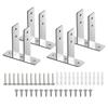 4pcs Bracket Bathroom Rack Fixed Tools Hardware Urinal Partition Bracket Bathroom Partition Metal Brackets Fixed Wallcompartment
