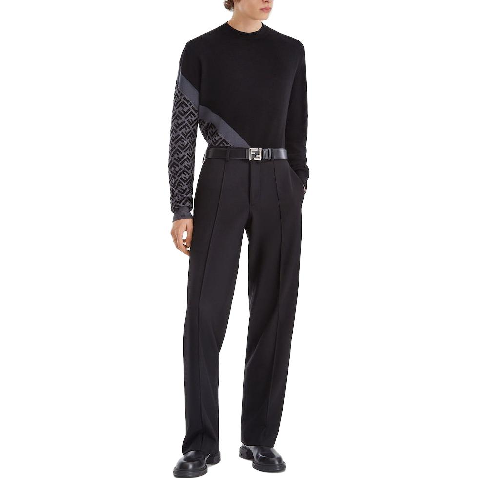 Fendi Ff Jacquard Crewneck Jumper FZX091AQKWF0QA1