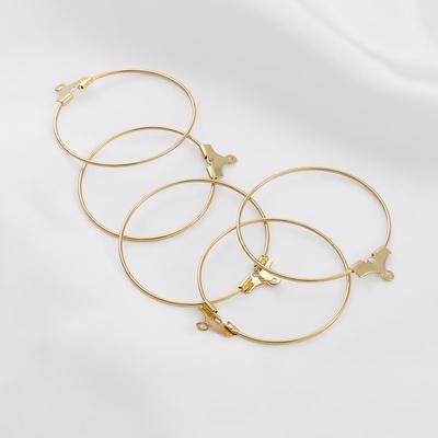 1 para 30/35mm Mosiężne Haczyki Kolczyki Bigle Modne Kolczyki dla Kobiet Dziewcząt