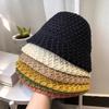 2026 New Thin Knitted Hollow Bucket Hat Female Casual Breathable Summer Sun Protection Fisherman Cap Spring Sunshade Buckets