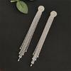 Glittering Rhinestones Long Tassels Drop Earrings in High Quality Alloy Offering Dateless Elegance for Various Occasions
