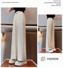 2024 Girls' Summer Ice Silk Straight-Leg Pants - Thin, Loose, Long-Leg Design for Big Kids