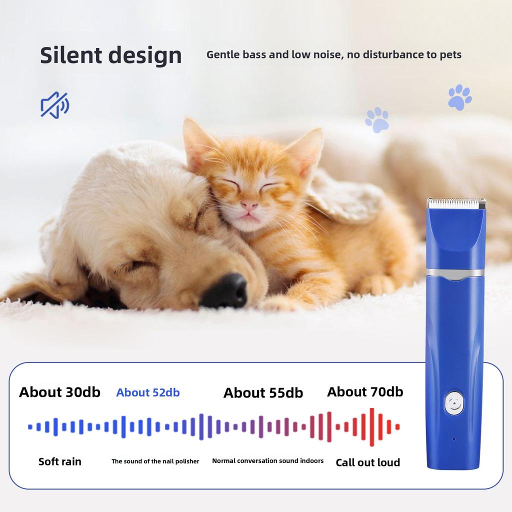 AUX/Auxes 4-in-1 Pet Grooming Kit Low Noise 52dB Dog Clippers Washable Blade Nail Grinder 4 Guide Combs 110-240V