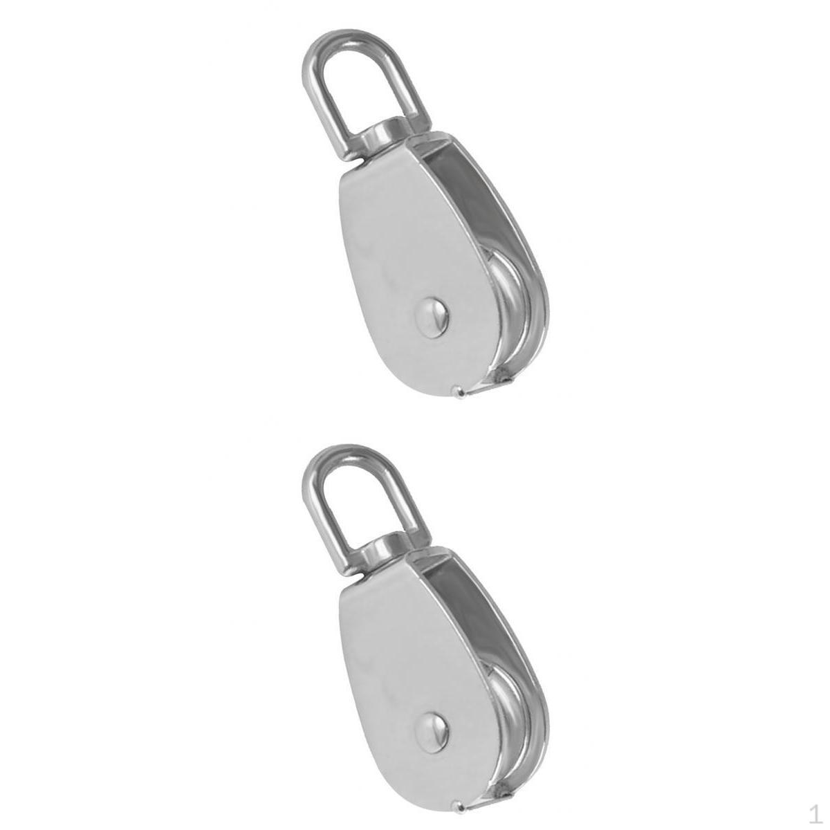 

2x Блок с одним шкивом из нержавеющей стали, поворотный, канатный шкив с проушиной M32+M25