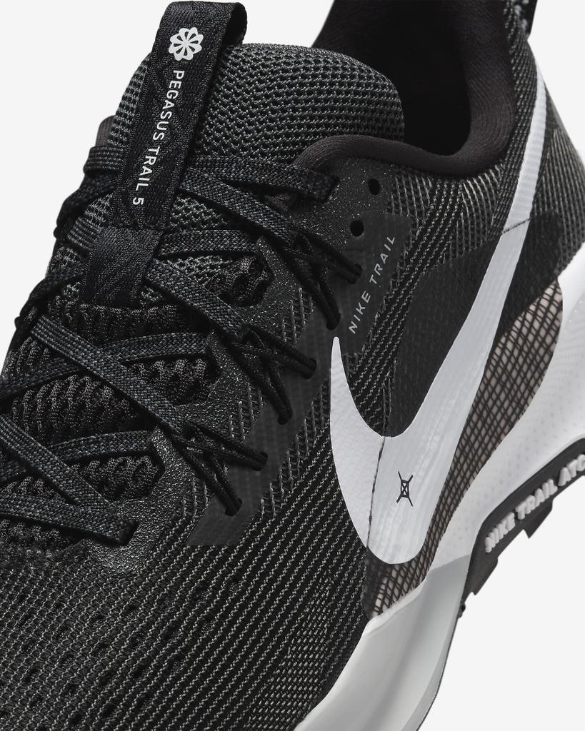 DV3865-001 Nike Pegasus Trail 5 Black Anthracite Wolf Grey White (Women's)