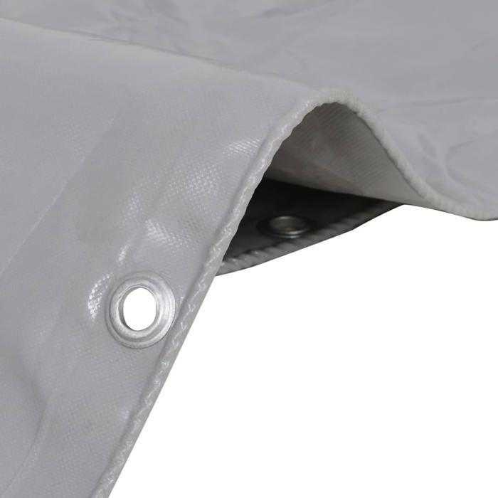 VidaXL Bâche 650 g / m² 3 x 4 m Gris