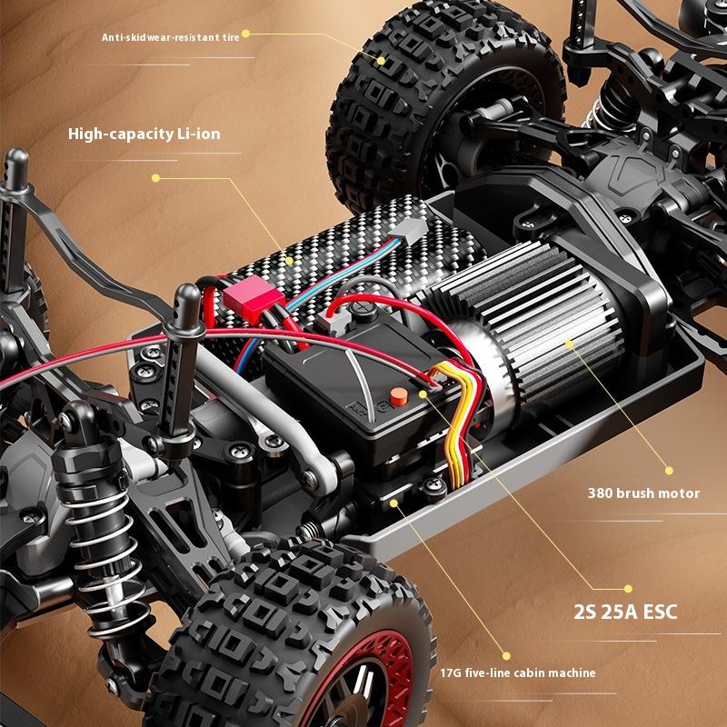 Professional Carbon Brush Rc Remote Control Car Four-Wheel Drive Off-Road High-Speed Big Foot Short Card Adult Racing Toy Car