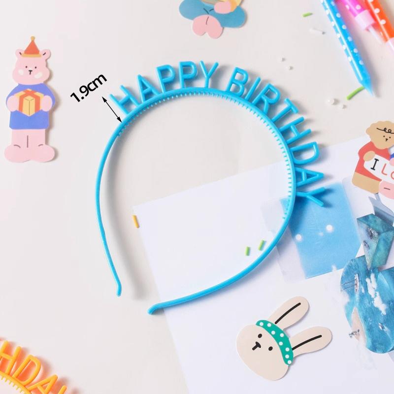 Korean Color Happy Birthday Headband Hat Happy Birthday Children Baby Adult Photo Decoration