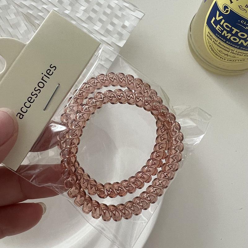 Korean Style Translucent Phone Cord Hair Tie - Seamless & Fashionable for Women