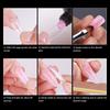 120Pcs Box-Packed Nail Mold Extension Paperless Tray Extension Nail Plate Ultrathin Reusable Transparent With Scale