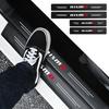 4Pc Carbon Fiber Car Door Sill Threshold Protector Logo Stickers For Nissan Nismo Note Armada Pulsar Pathfinder X-Trail Qashqai