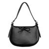 Niche Style Underarm Bag Women's Oval Simple Small Handbag Fashion Bow Spring and Summer New Shoulder Bag Women