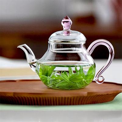 Kleine Kapazität 210ml Hitzebeständige Glas-Teekanne Kungfu-Teegeschirr für eine Person Zubereitung Grüntee-Kanne Haushalts-Teebereiter Teegeschirr