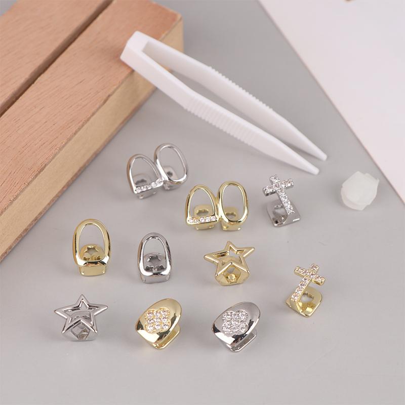 Hip Hop Single Tooth Dental Grillz Teeth Caps Punk Metal Grill Cap Cosplay Party Teeth Grillz Dental  Jewelry