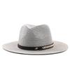 Spring and summer new men's and women's outdoor leisure straw hats, summer shading sun straw hats, British gentleman's top hats