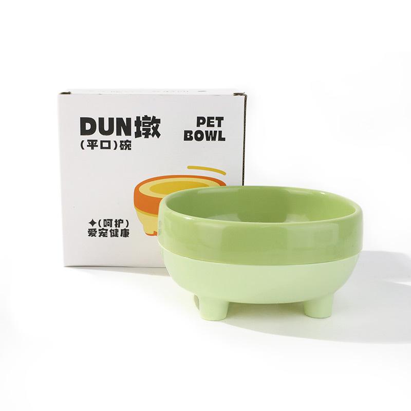 450ml Pet Bowl Flat & Slanted Neck Design Durable Cat Dog Food Water Bowl For Indoor All Season Feeding