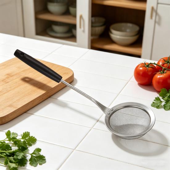 Fine Mesh Strainers Stainless Steel Edge Kitchen Colander Colander with Rounded Sifter for Food Tea Juice