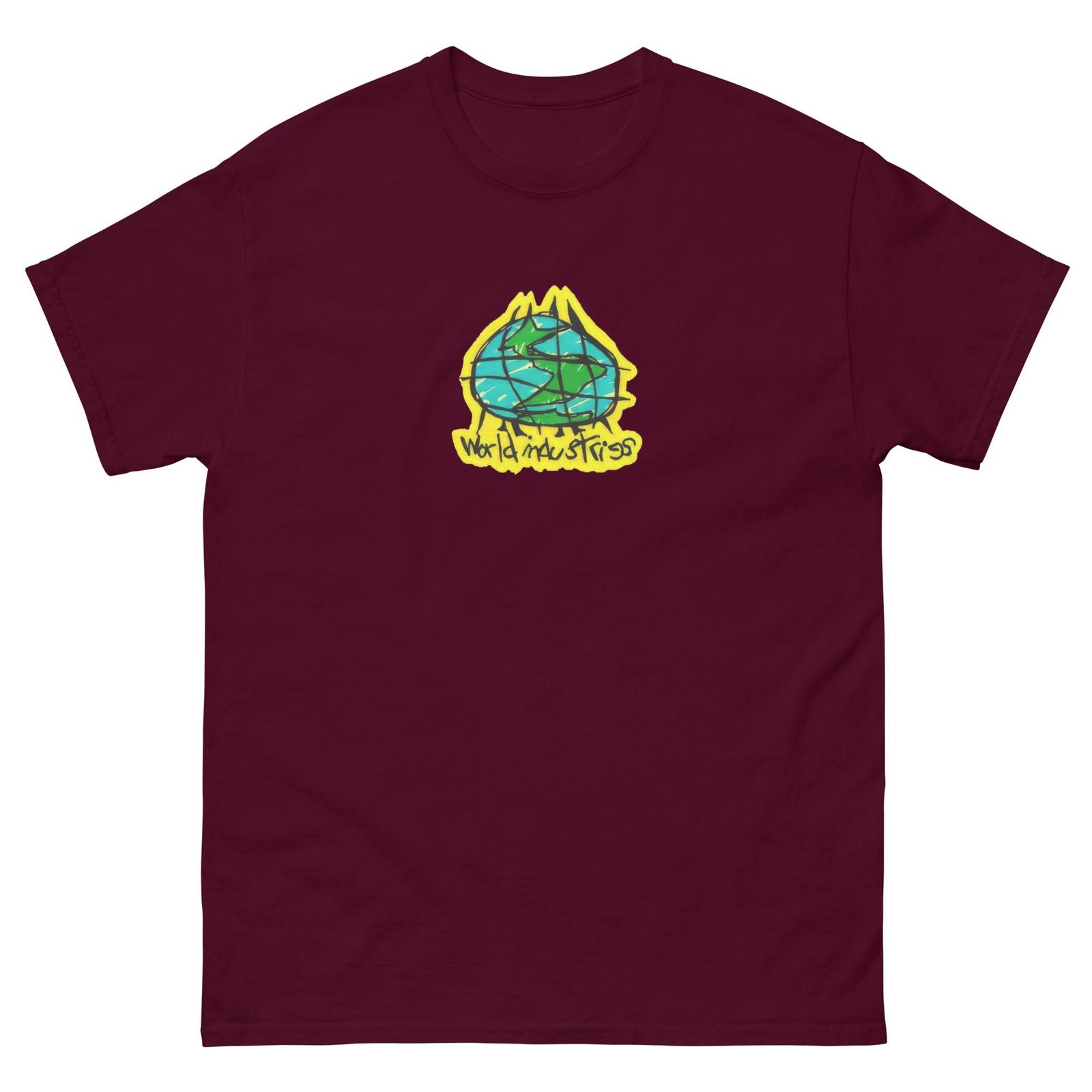 world industries OG 1990s logo t shirt skateboarding tee S