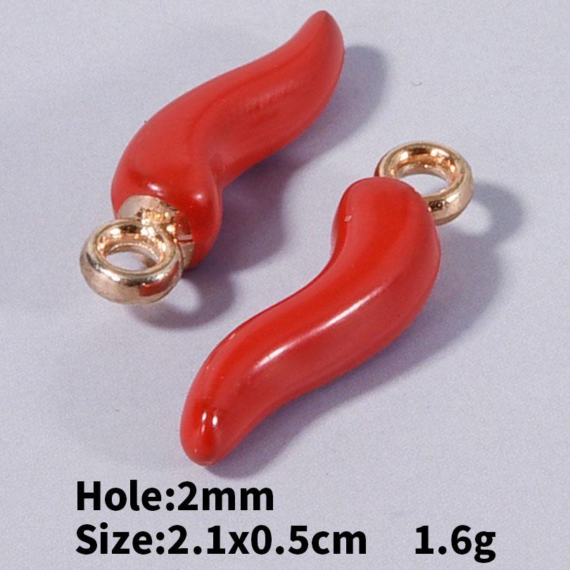 5/24pcs Cake Coffee Food Pendant Enamel Chilli/Strawberry/Cherry Charms For Jewelry Making Bulk DIY Bracelets Necklace Pendants