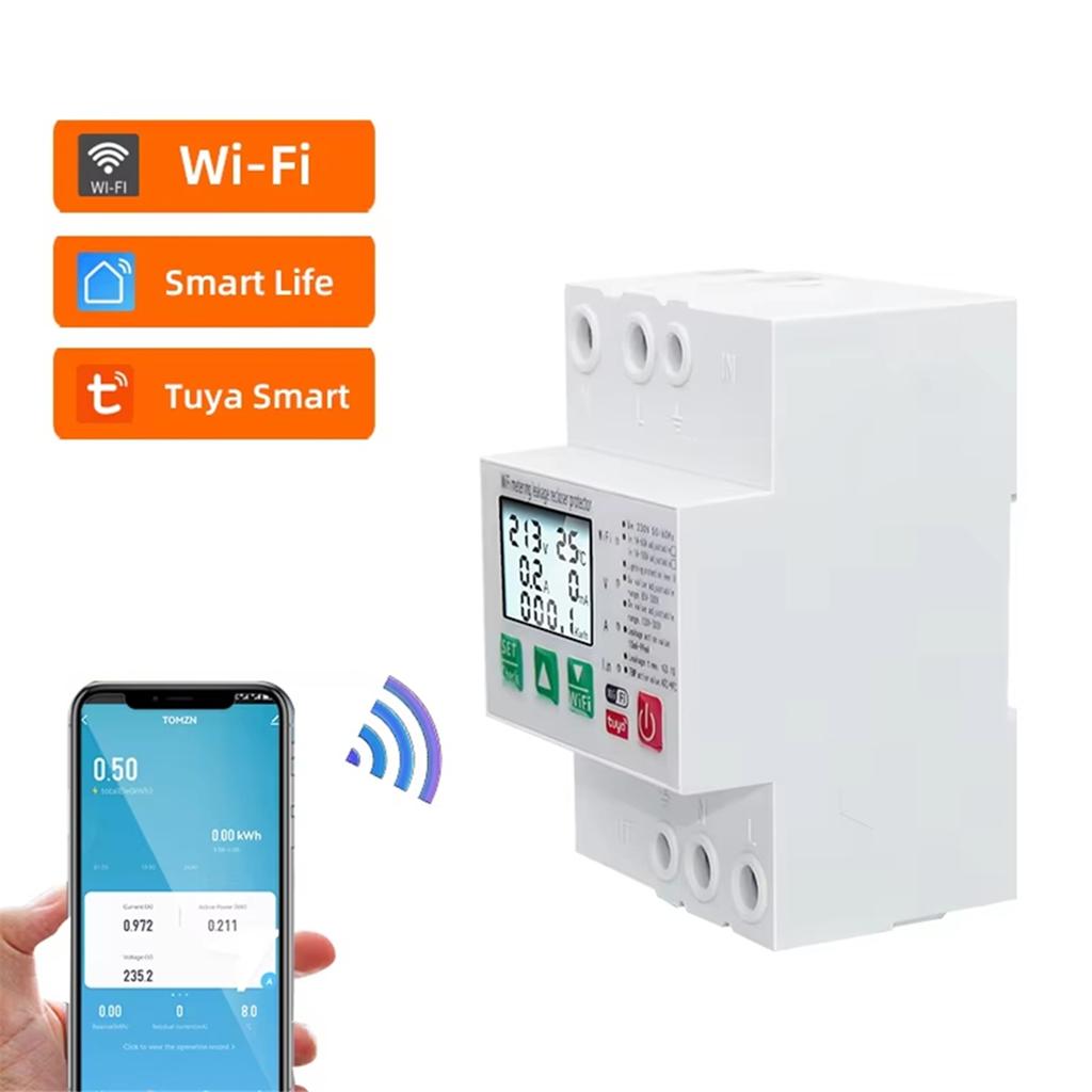 2025+ Smart WiFi Circuit Breaker over Under Voltage Leakage Protector for Compatible with Wide Application
