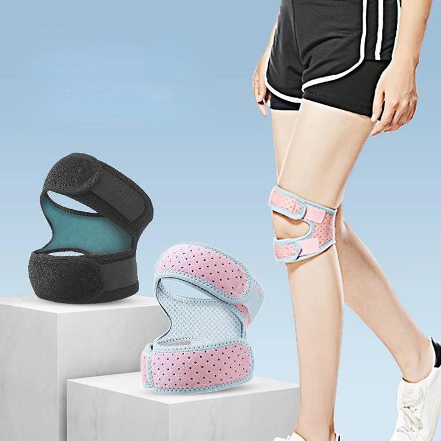 1 Pcs Built-in Silicone Patella Band Sports Knee Protector Adjustable With Shock Absorption Fitness And Sports Products