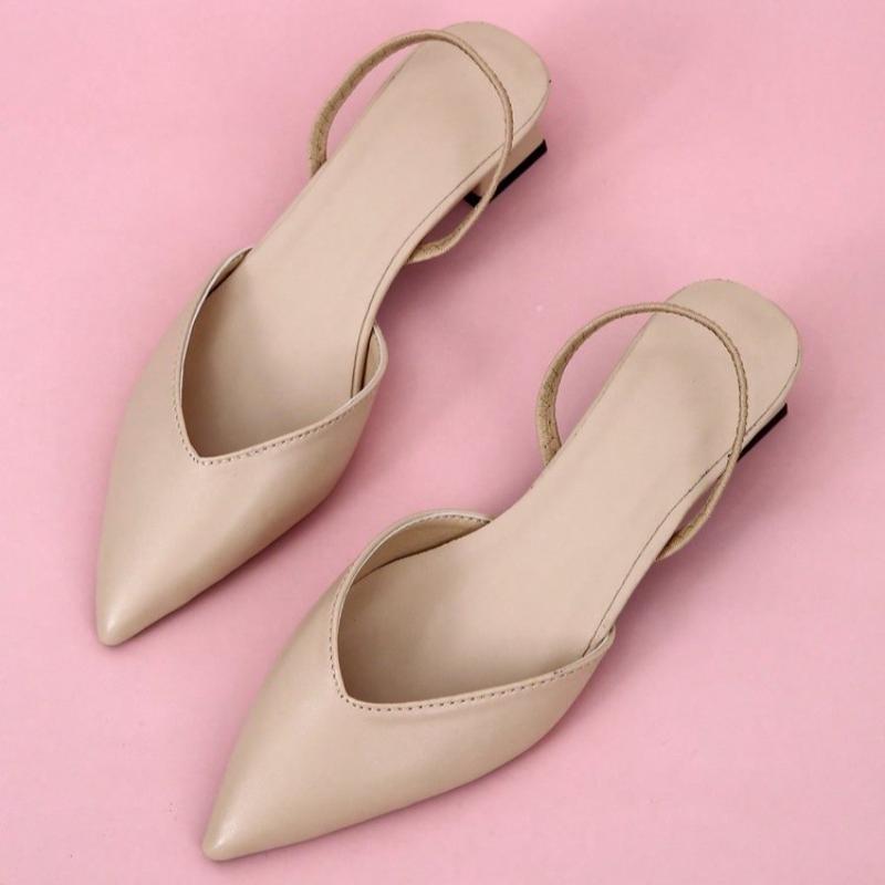 Fashion Shoes for Women Hot Sale Slingbacks Women's High Heels Shallow Mouth Office and Career Sexy Slip-on Toe Cap Gladiator Sandals
