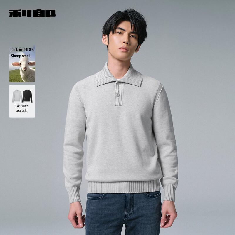 

Lilanz Men s 2025 Winter Wool Blend Ribbed Collar Sweater 2XL