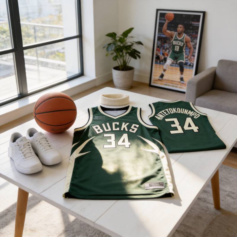 Bucks Basketball Trikots Polyester Atmungsaktives Trikot für Erwachsene