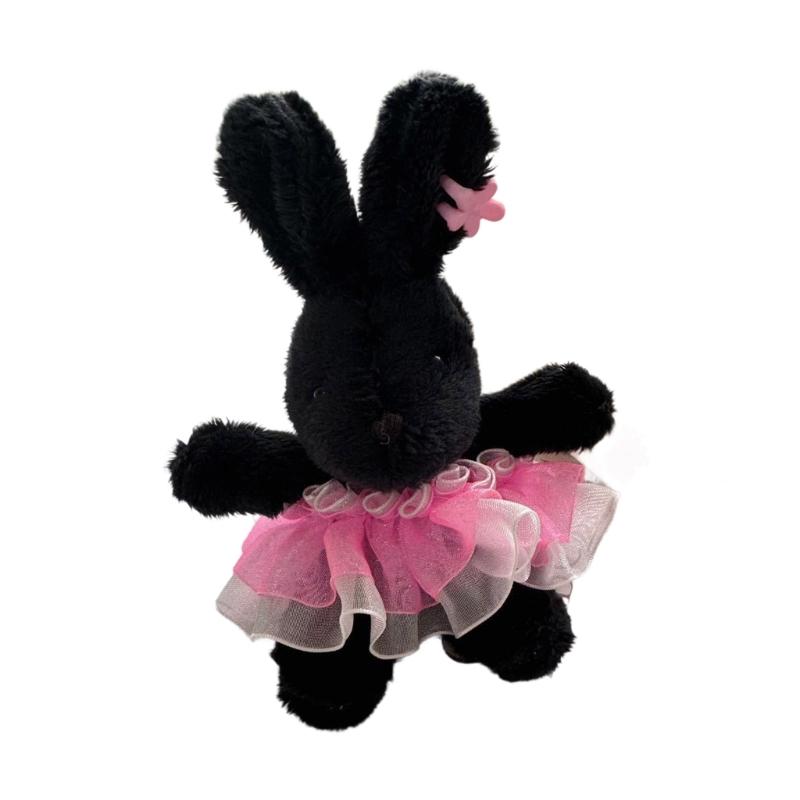 Lovely Rabbits Toy Keychain Soft Plush Pendant Key Chain Cartoon Animal Shaped Keyrings Ornament Stylish Bag Charm