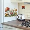 Self-adhesive Wall Stickers Couple Mice and Mushrooms for Entryway Hallway Home Decor