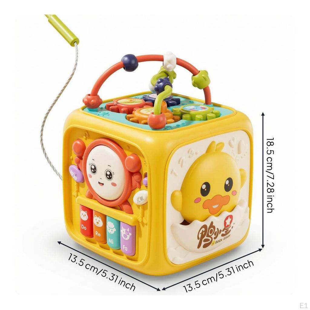 Infant Activity Cube with Handle Musical Interactive Features Developmental for