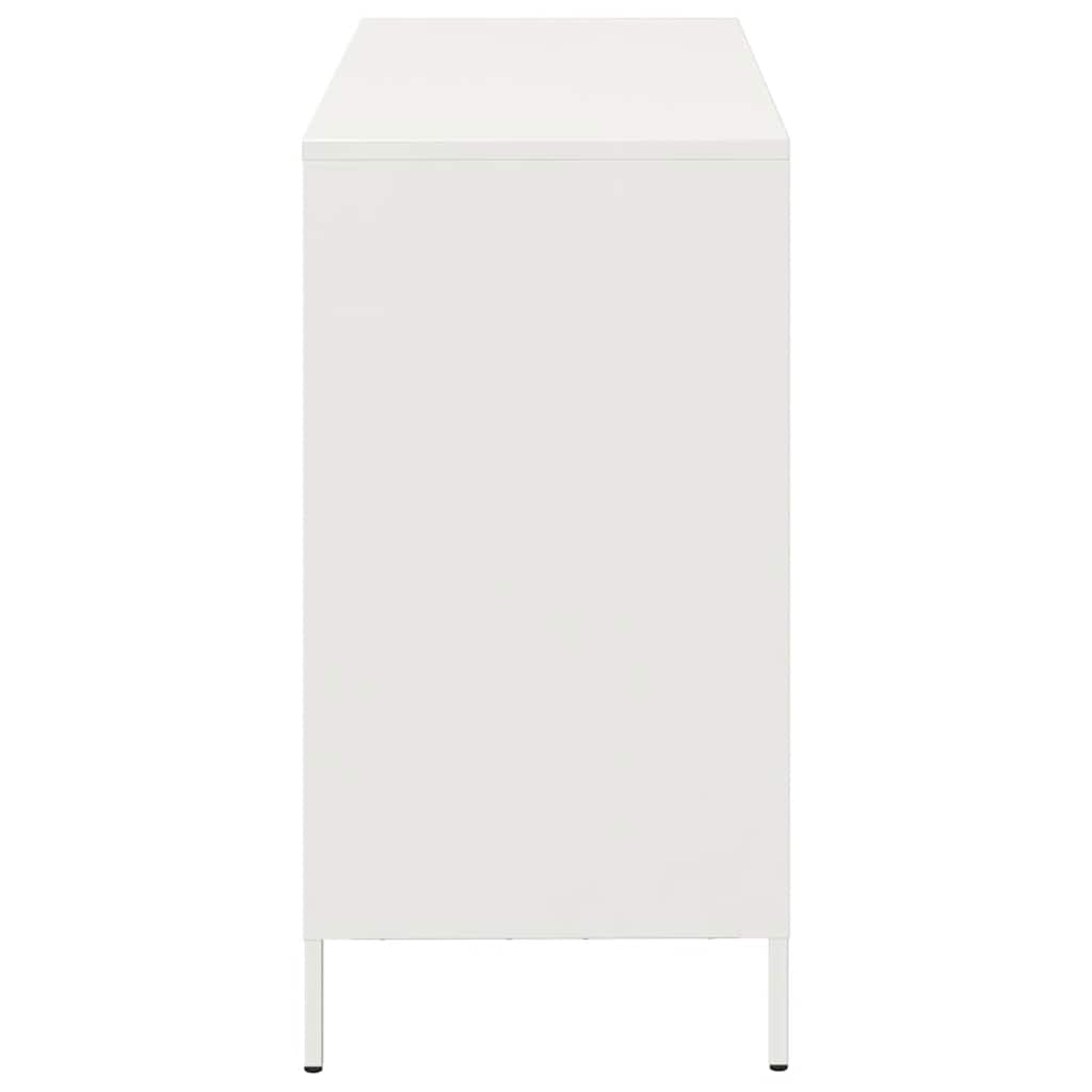 Sideboard White 101.5x39x73.5 Cm Cold Rolled Steel