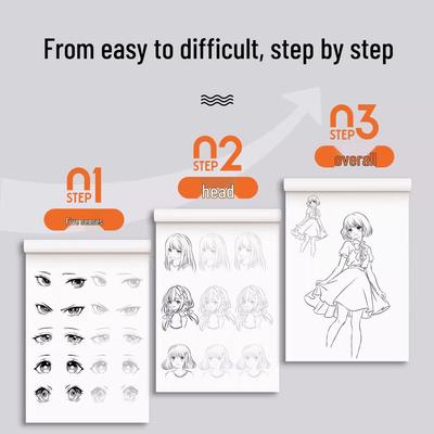 Cartoon Beginner's Anime Character Tracing Book: Children’s Ancient Style Beautiful Girl Line Art Drawing