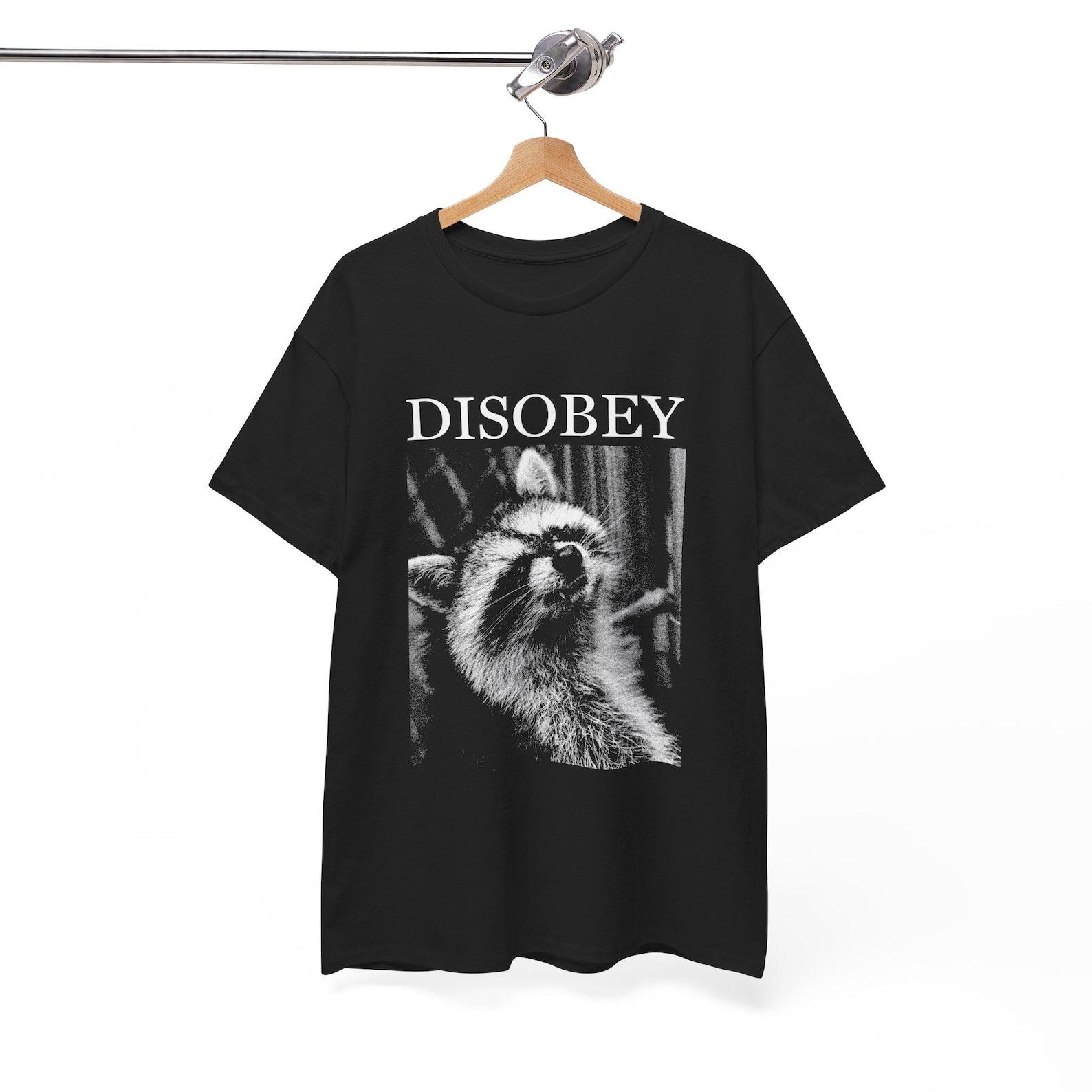 Disobey Raccoon T-Shirt 2XL