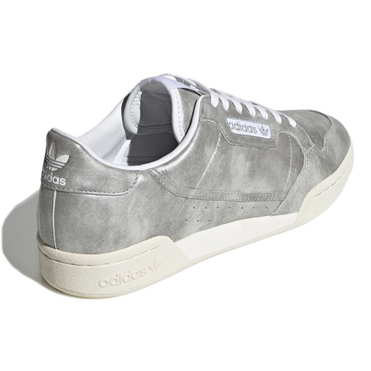 Adidas Originals Continental 80 Durable Low-Top Sneakers Unisex Sneakers Silver EE5390