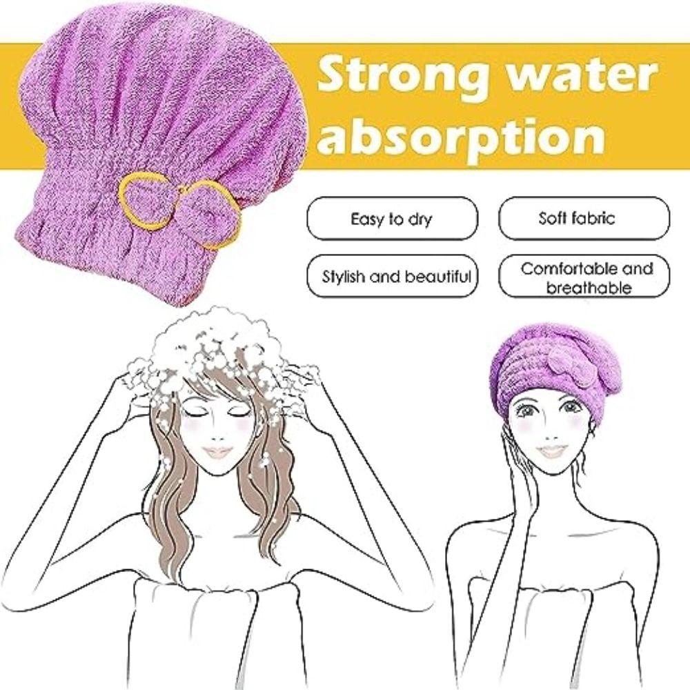 Hydrophilic Hair Drying Wrap Towel Quick Drying Shower Cap Cute Bath Hat  Bathroom Accessories