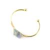 Natural Crystal Agate Rough Stone Hand-Wound Bracelet Bracelet Adjustable B14