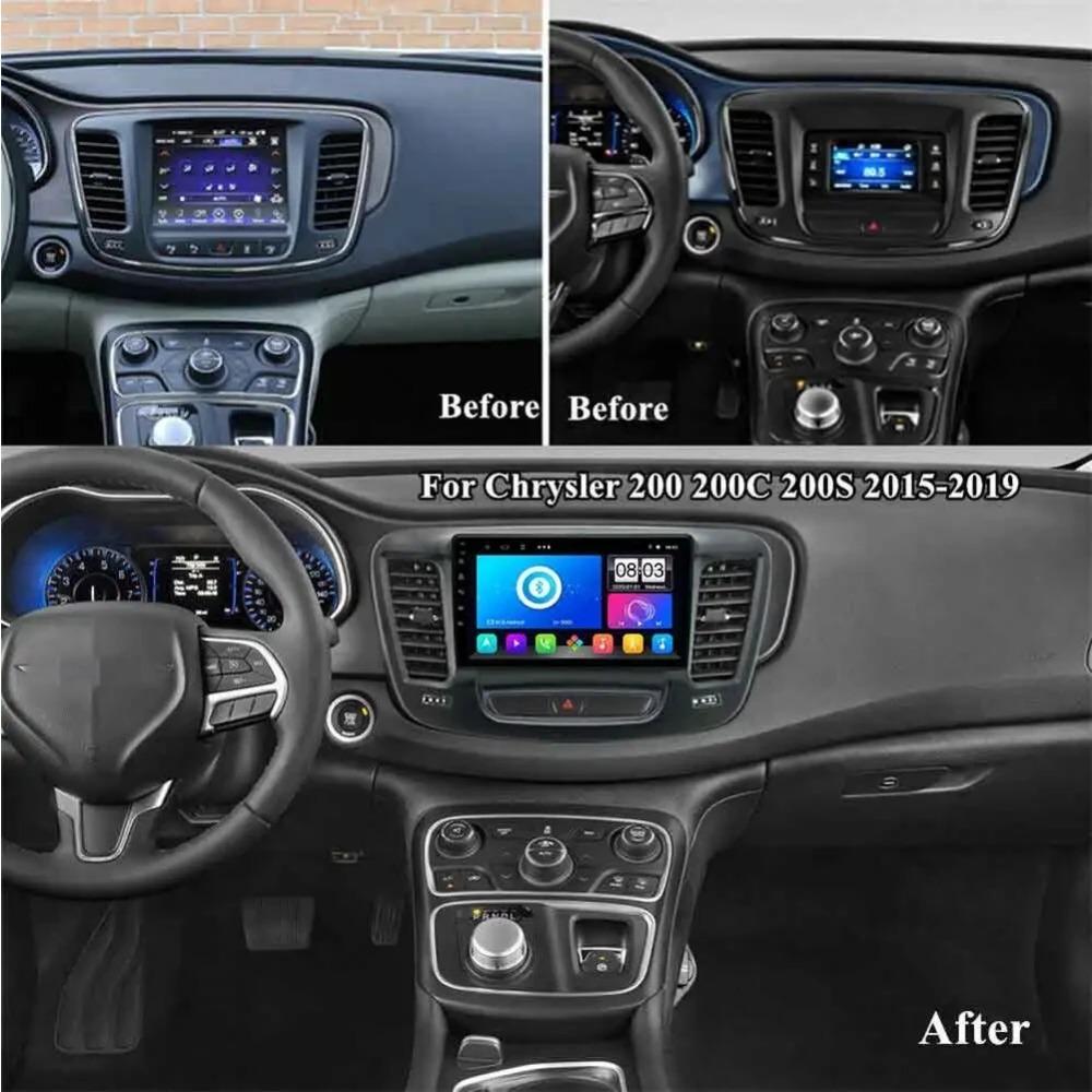 Auto Android Android Pro  Chrysler 200 200C 200S 2015 - 2019 Autorádio Přehrávač Bezdrátový Android Auto Carplay Mirror Link DSP
