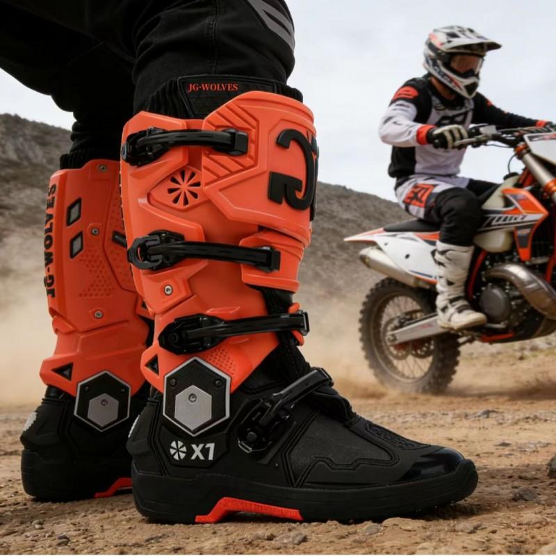 J-WOLVES Off-Road Motorcycle Boots Men Women Trail Enduro Riding Shoes Waterproof Anti-Slip Shock Absorption