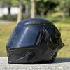 Men and Women Racing Full Face Helmet Motorbike Casco Capacete New Arrival Black Serpentine Helmet With Big Spoiler