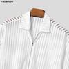 INCERUN T-shirt Corte Estive da Uomo a Maniche Corte con Zip in Rete Trasparente Vuota da Spiaggia