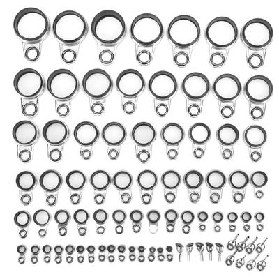 Telescopic Surf Casting Rod Guides Tip Tops Repair Kit Fishing Rod Eye Line Guide Ring