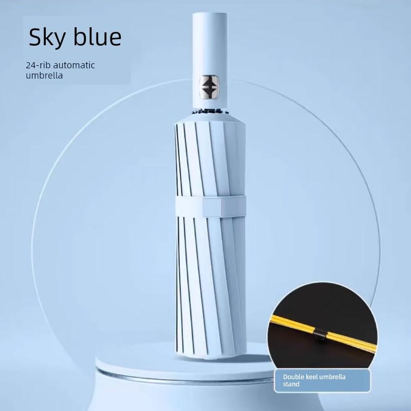 Automatic Dual-Purpose Anti-Uv Large-Rib Sun Umbrella, Thickened and Reinforced, 70% off Multi-Rib Sunshade Umbrella, Rain and Sun Umbrella