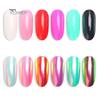 Health Caring 3g Glitter Holographic Rainbow Nail Art Powder Mirror Pigment with Mini Brush