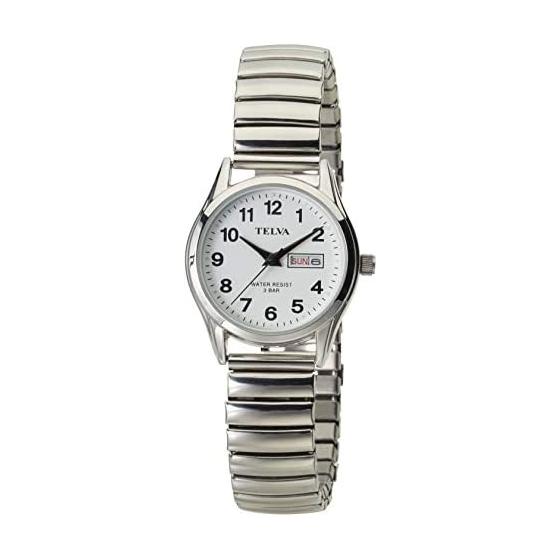 

[CREPHA] CREPHA Watch Analog Elastic Band Date Day of the Week Waterproof for Daily Life White TE-AL179-WTS Women s