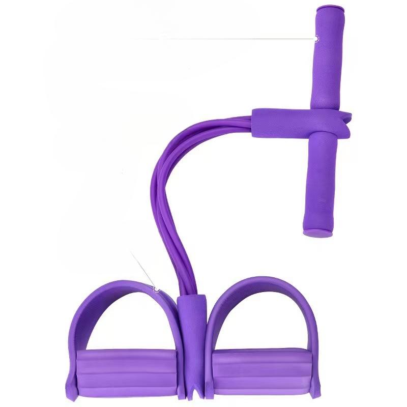 Vier-Röhren-Pedal-Spannungsgerät, Sechs-Röhren-Pedal-Spannungsseil, für den Haushalt, dünne Taille, Sit-ups, Bauchtrainer, Yoga-Fitnessgerät