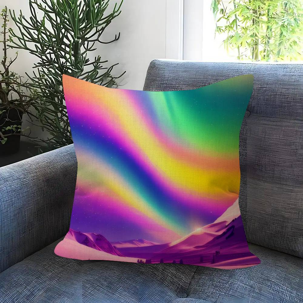Nature Aurora Beauty Personalized Picture Text Home Decorative Pillows Household Gifts 45X45Cm