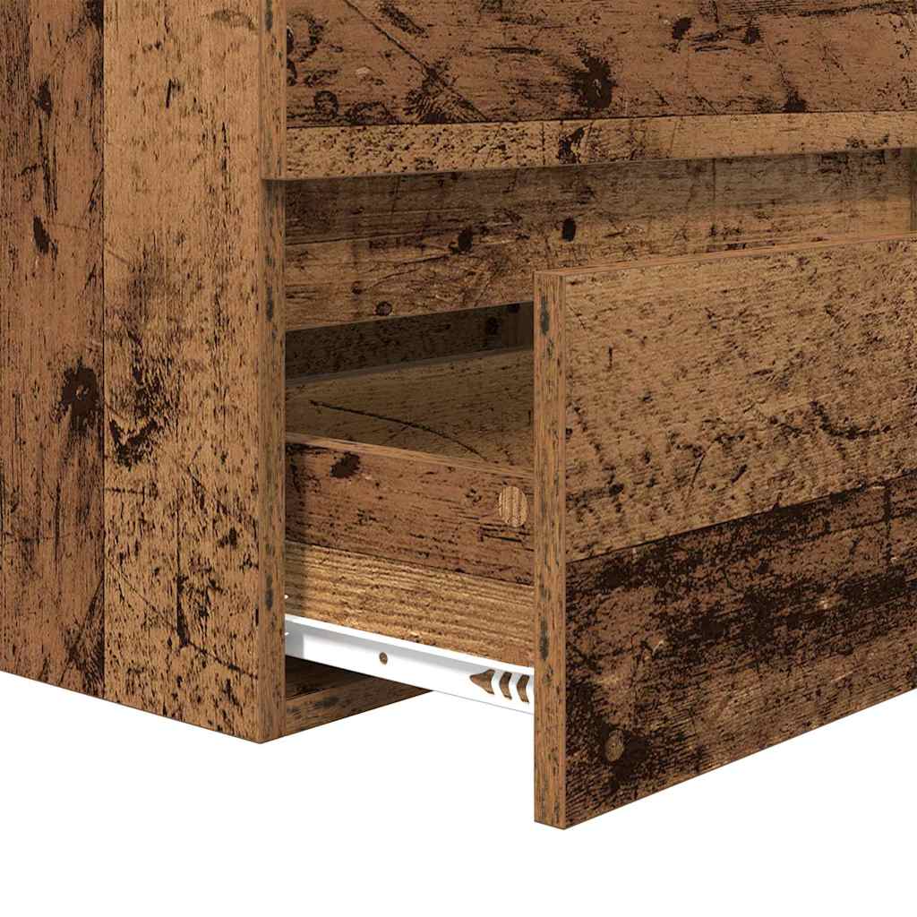 Bathroom Furniture Set 2 Pcs Reclaimed Wood Particleboard and Metal