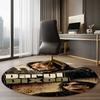 Daryl and Rick Printed Round Rug Carpet Chair Rug Area Rug Entryway Doormats,for Office Chair Living Room Bedroom Kitchen Room.