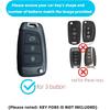 Key Fob Cover Case Compatible with Hyundai Venue Accent Kona SE Santa Fe Palisade Key Shell Protector with Bling Keychain 3 Button B Red